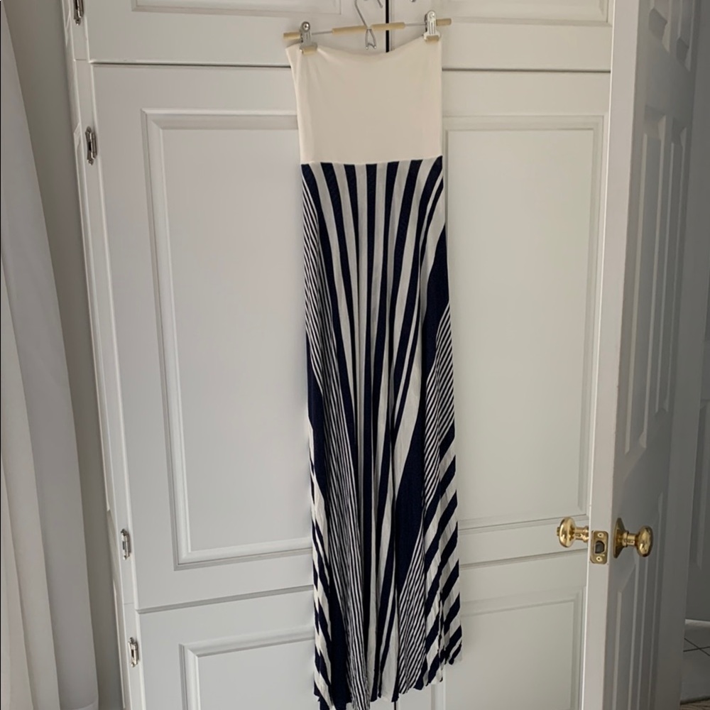 Black and White Striped Maxi Dress